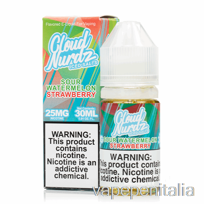 Vape Pen Ice Sour Anguria Fragola - Sali Nurdz Nuvola - 30ml 50mg